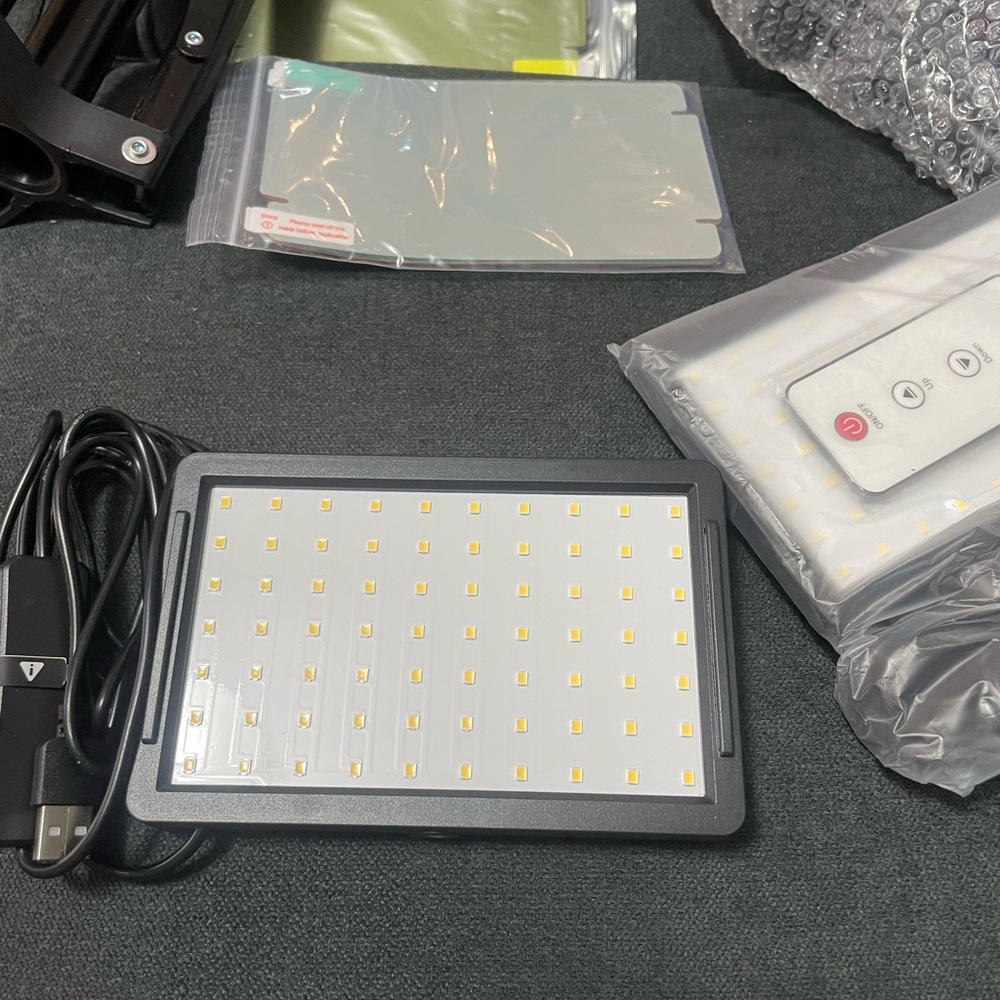 Black LED photography light